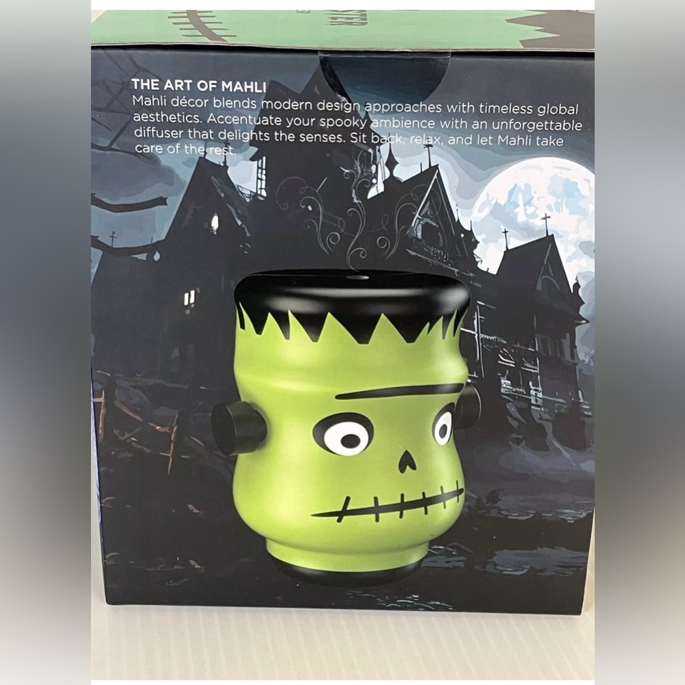 Mahli Frankenstein Green Monster Aroma Oil Diffuser Cycling Lights Halloween New